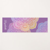 Prism Flower Mandala Personalized Yoga Mat (Voorkant (horizontaal))