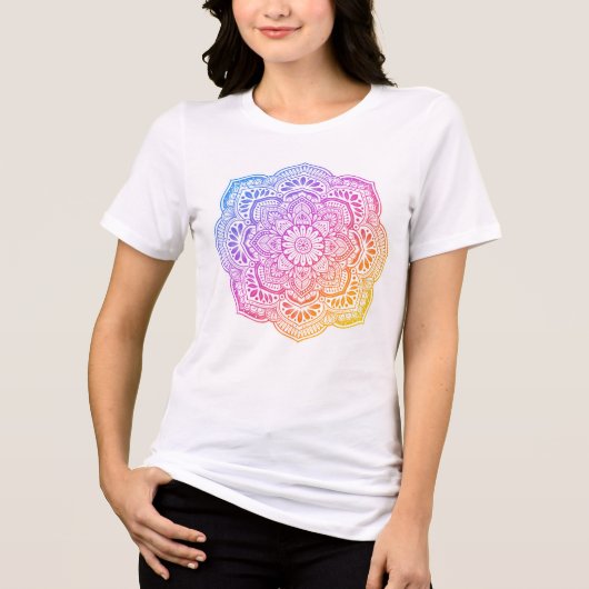 Prism Flower Mandala T-Shirt (Voorkant)