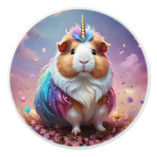 Prism Pigtail: De Stralende Eenhoorn Cavia, Keramische Knop