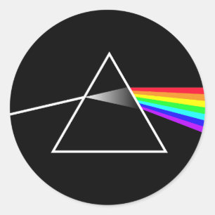 Prisma Licht Breking Kleurenspectrum Regenboog Phi Ronde Sticker