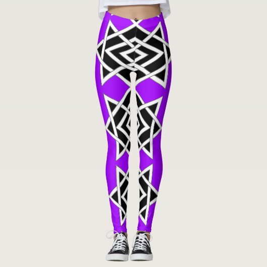 Prisma ( Paars ) Leggings (Voorkant)