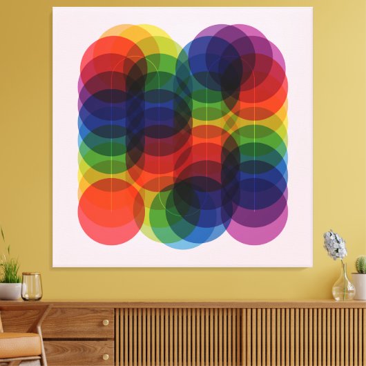 Prisma Path Red Canvas Afdruk (Insitu (Woonkamer))