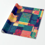 Prismatic Blocks – Modern Abstract Geometric Cadeaupapier (Uitgerold)