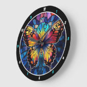 Prismatic Flight" - Glas in lood Butterfly Grote Klok (Hoek)