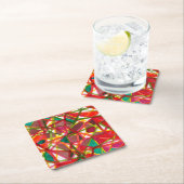 Prismatic II Vierkante Kartonnen Onderzetter (Insitu)