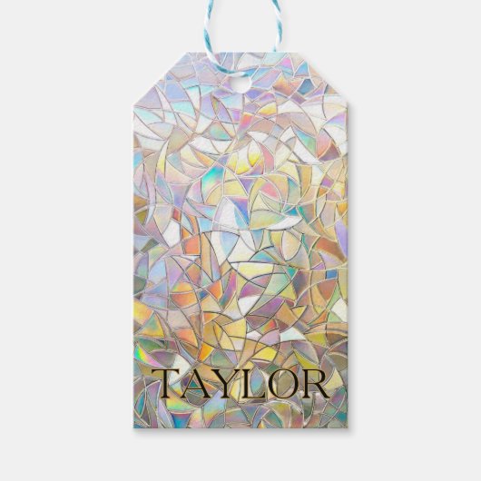 Prismatic Stained Glass Effect - Rainbow Prismatic Cadeaulabel (Voorkant)