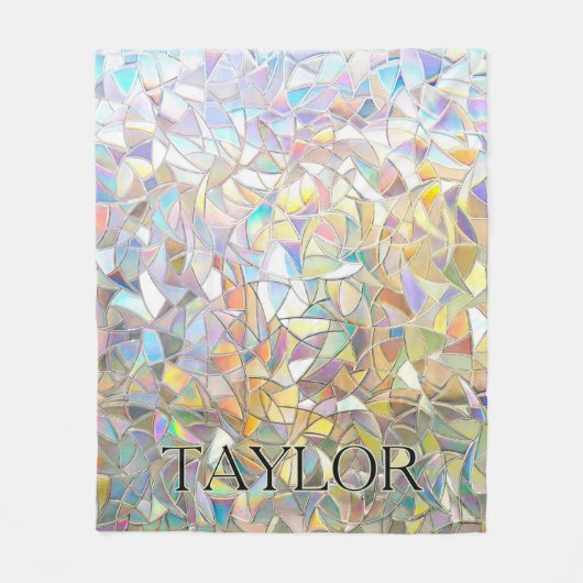 Prismatic Stained Glass Effect - Rainbow Prismatic Fleece Deken (Voorkant)