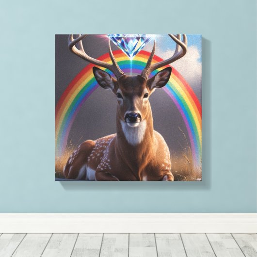 prismatisch gewei canvas afdruk (Insitu (Houten vloer))