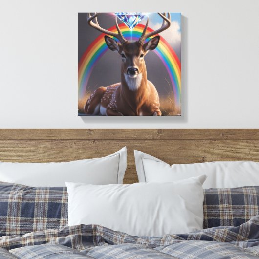 prismatisch gewei canvas afdruk (Insitu (Slaapkamer))