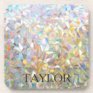 Prismatisch Glas-in-Lood Effect - Regenboog Prisma Bier Onderzetter