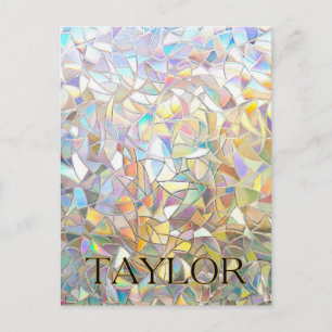 Prismatisch Glas-in-Lood Effect - Regenboog Prisma Briefkaart