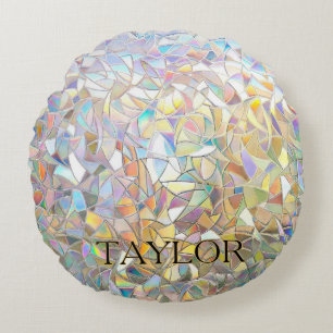 Prismatisch Glas-in-Lood Effect - Regenboog Prisma Rond Kussen