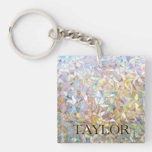 Prismatisch Glas-in-Lood Effect - Regenboog Prisma Sleutelhanger