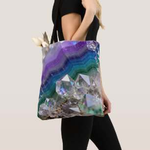 Prismatisch Kwarts Fusie Levendig Kristal Design Draagtas