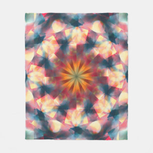 Prismatische caleidoscopische psychedelische manda fleece deken