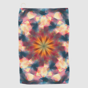 Prismatische caleidoscopische psychedelische manda golfhanddoek
