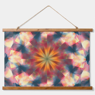 Prismatische caleidoscopische psychedelische manda hangend wandkleed