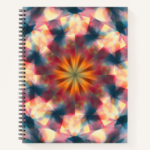 Prismatische caleidoscopische psychedelische manda notitieboek