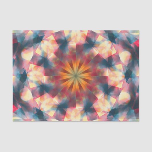 Prismatische caleidoscopische psychedelische manda tissuepapier (Voorkant)