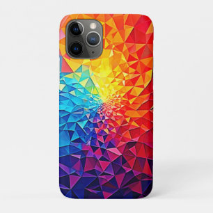 Prismatische Chaos Digitale Rasterontwerp iPhone 11 Pro Hoesje