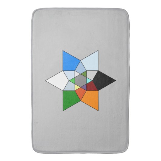 Prismatische fractal Bath Mat (Voorkant Verticaal)