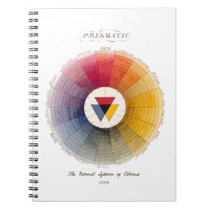 prismatische kleurenwiel voor kunstenaars notitieboek