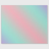 Prismatische pastelroze munt paarse droomgradiënt cadeaupapier (Vlak)