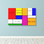 Prismatische samenstelling 1 Neoplastiek De Stijl Canvas Afdruk (Insitu (Houten vloer))