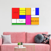 Prismatische samenstelling 1 Neoplastiek De Stijl Canvas Afdruk (Insitu (Woonkamer))