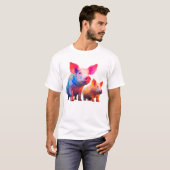 Prismatische Varkens T-shirt (Voorkant volledig)