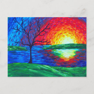 Prismatische zon briefkaart