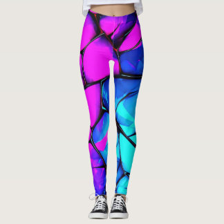 Prisme brisée : Des Leggings Abstraits vifs