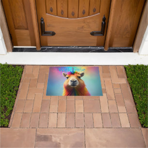 Prismhorn: De Regenboog Capybaraicorn Deurmat