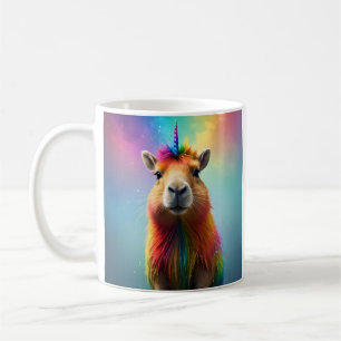 Prismhorn: De Regenboog Capybaraicorn Koffiemok