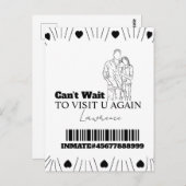 Prison Cards Long Distance Visit Couples Hearts Briefkaart (Voorkant / Achterkant)