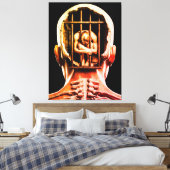 Prison de l'Esprit – Art Mural Conceptuel Surréal (Insitu(Chambre))