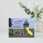 Prison Folsom "Souhaite que tu sois là" carte post (Debout devant)