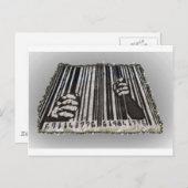 PRISON JAIL BAR CODE BRIEFKAART (Voorkant / Achterkant)