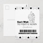 Prison Kaarten Lange Afstand Bezoek Koppels Harten (Voorkant / Achterkant)