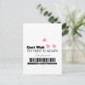 Prison Long Distance Cute Hearts Visit Briefkaart (Staand voorkant)