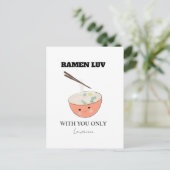 Prison Long Distance Cute Ramen Soup Briefkaart (Staand voorkant)