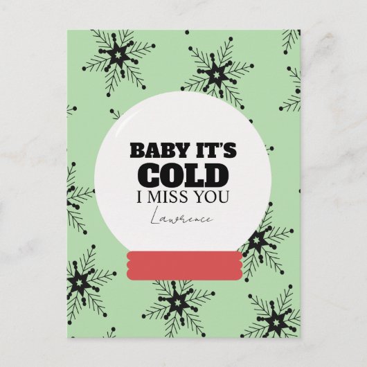 Prison Long Distance Winter Christmas Snowglobe  Briefkaart (Voorkant)