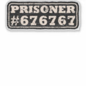 Prisoner 67 Meme Sticker (Voorkant)