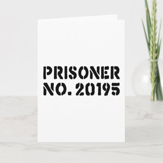 Prisoner No. 20195 Kaart (Voorkant)