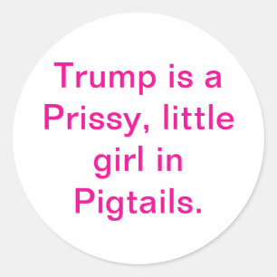 Prissy Trump Vlechtjes Hankamer Artjunkhaus Strip Ronde Sticker