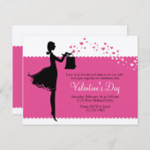 Prissy Valentine Invitations (Devant / Derrière)