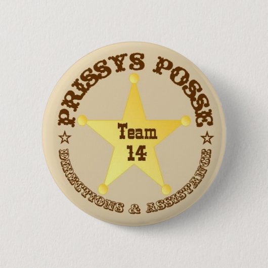 Prissy's Posse Ronde Button 5,7 Cm (Voorkant)