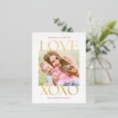 Pristine Love Foil Carte postale de la Saint-Valen (Debout devant)