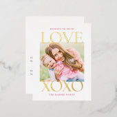 Pristine Love Foil Carte postale de la Saint-Valen (Recto/Verso)