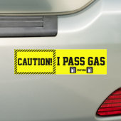 Prius Bumpersticker Pas Gas Stations (Op auto)